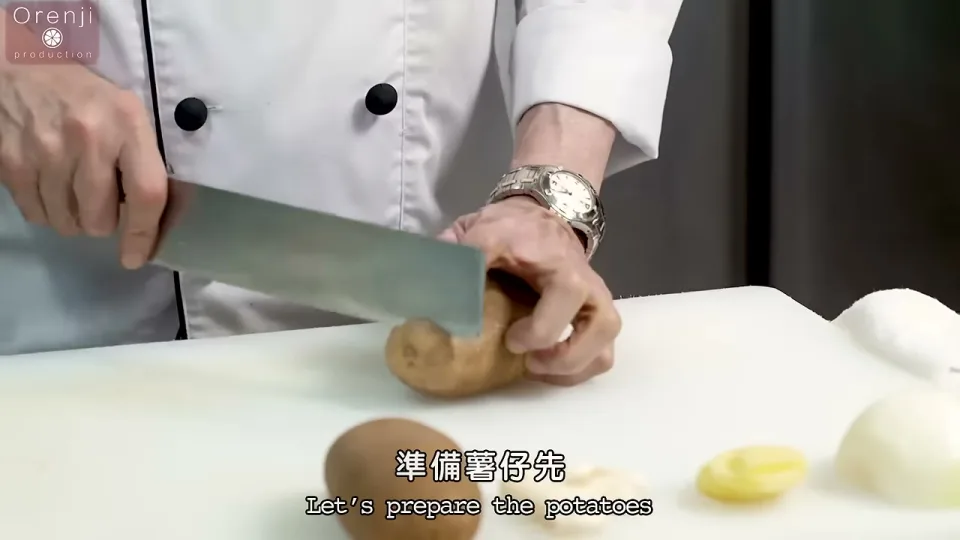 Peel and dice the potatoes small